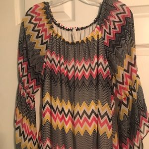 Chevron pattern dress